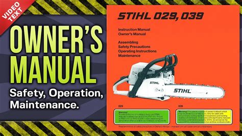 stihl 029 chainsaw parts manual pdf manual